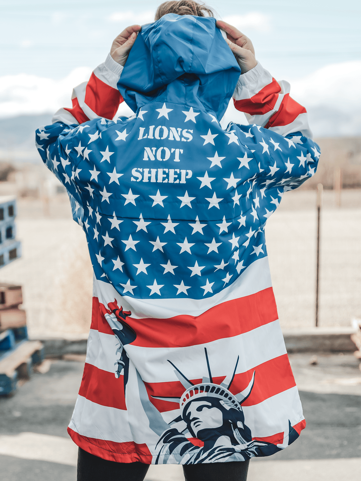 LIONS NOT SHEEP OG Outer-Shell Jacket (Stars &amp; Stripes) - Lions Not Sheep ®