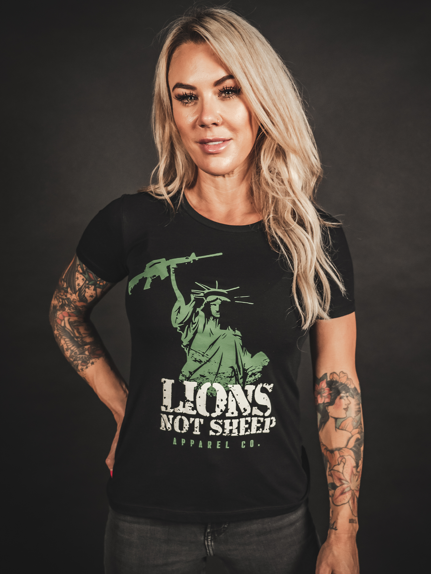 LADY LIBERTY Womens Tee - Lions Not Sheep ®