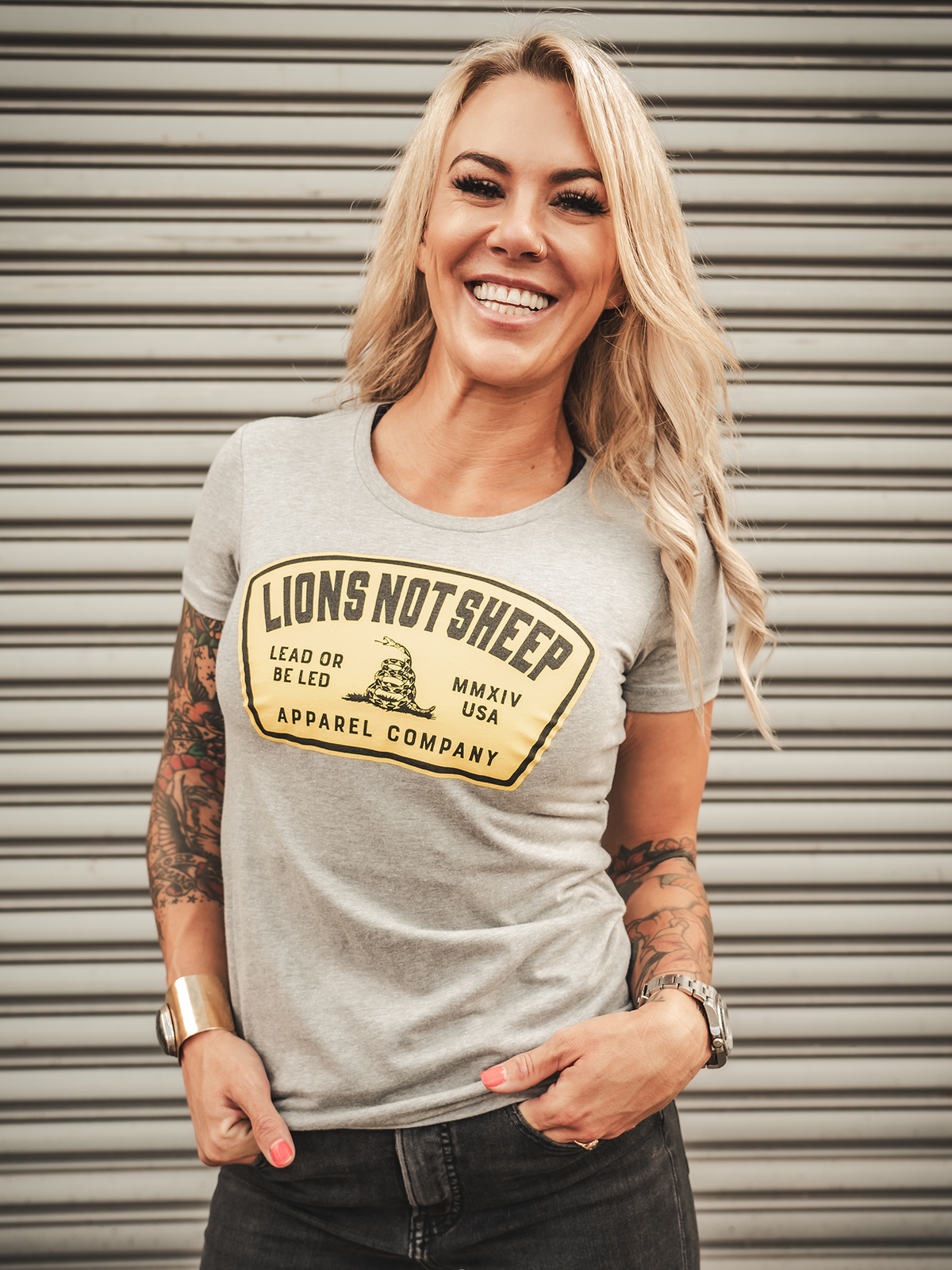 LEAD FROM THE FRONT Womens Tee - Lions Not Sheep ®