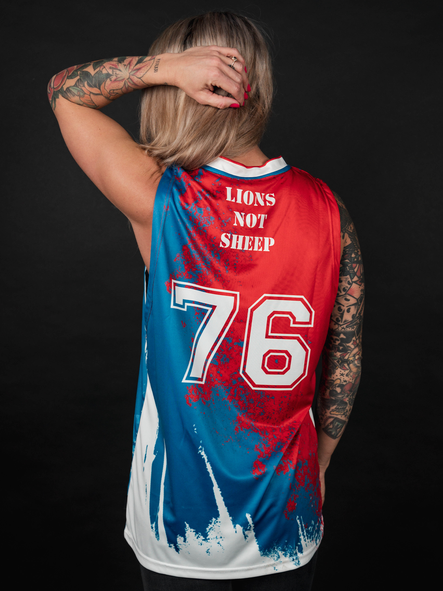 LIONS NOT SHEEP LIBERTY MASK Basketball Jersey - Lions Not Sheep ®