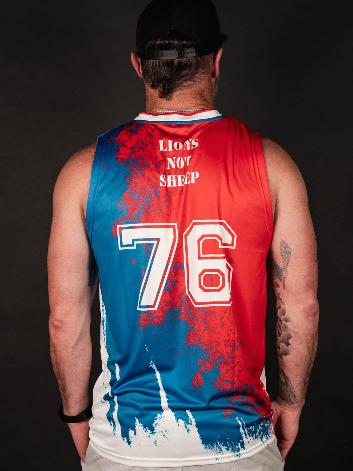 LIONS NOT SHEEP LIBERTY MASK Basketball Jersey - Lions Not Sheep ®