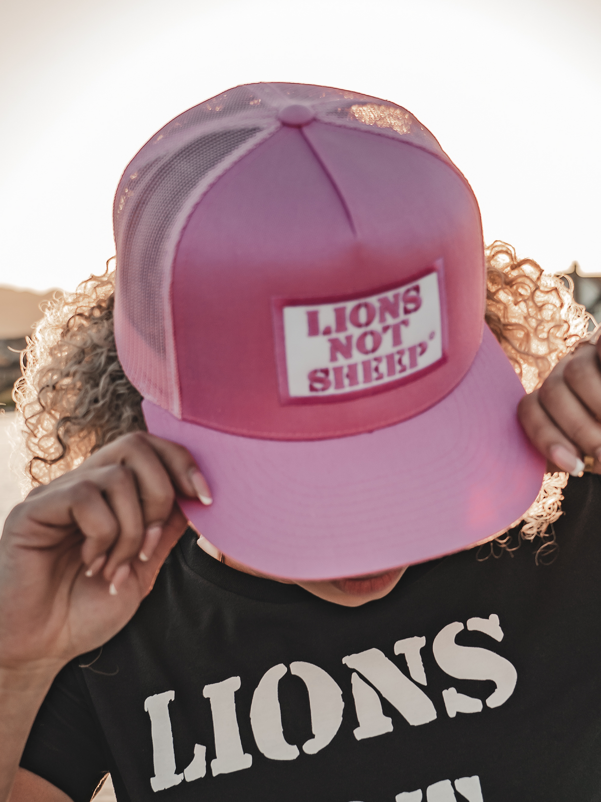 Lions Not Sheep OG Hat (Pink / White) - Lions Not Sheep ®