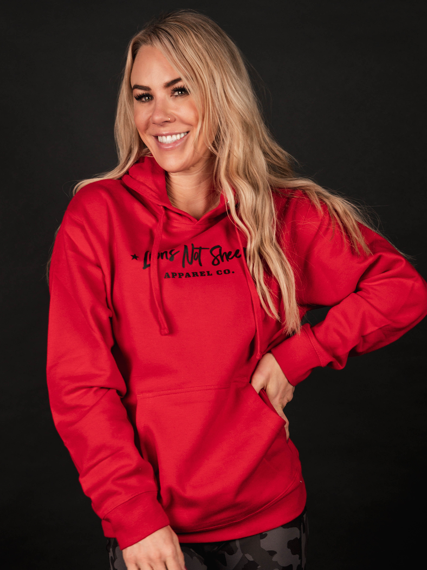 LIONS NOT SHEEP APPAREL CO. Pullover Unisex Hoodie (Red) - Lions Not Sheep ®