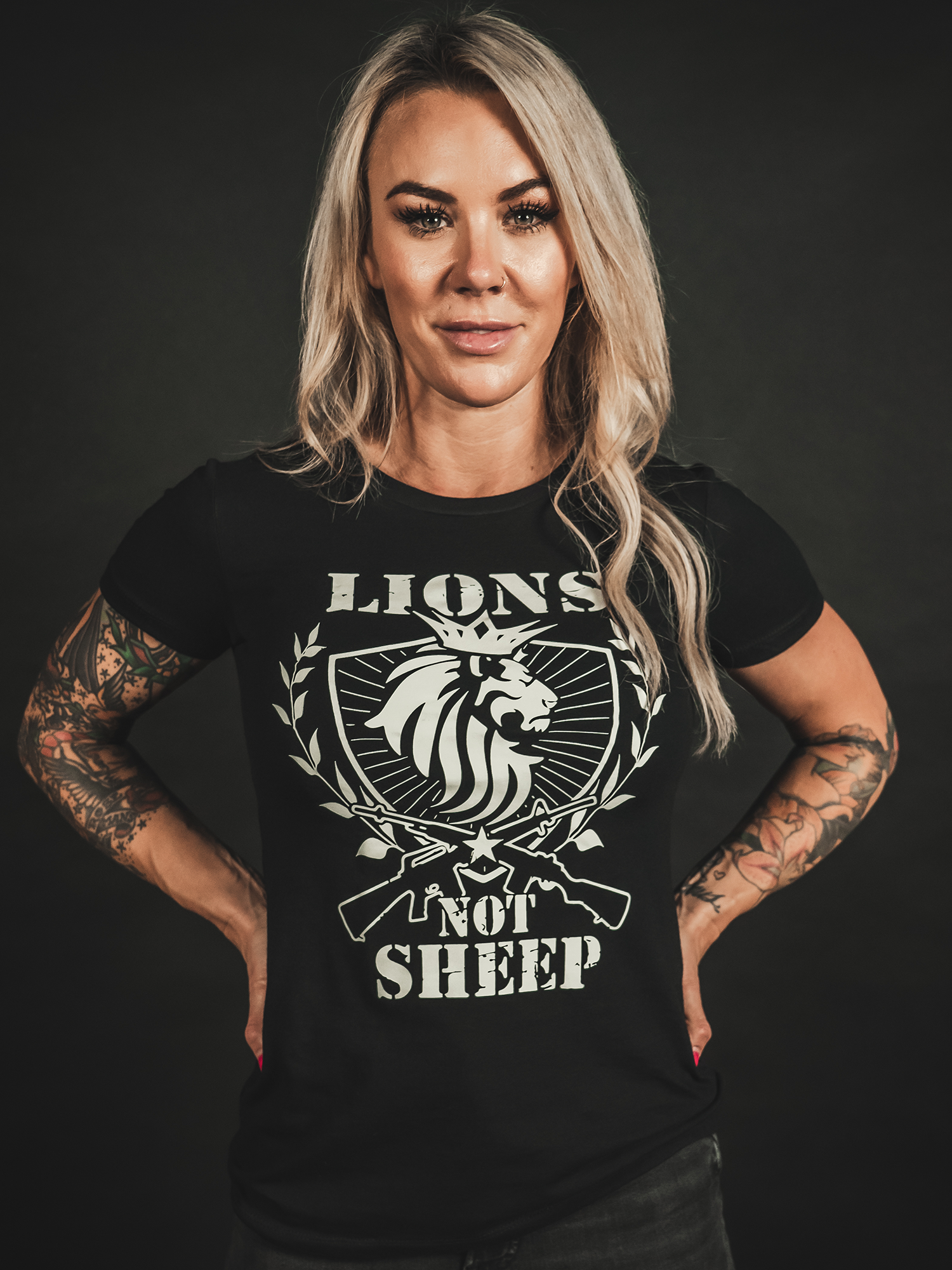 LIONS NOT SHEEP RIFLE Women's Tee - Lions Not Sheep ®