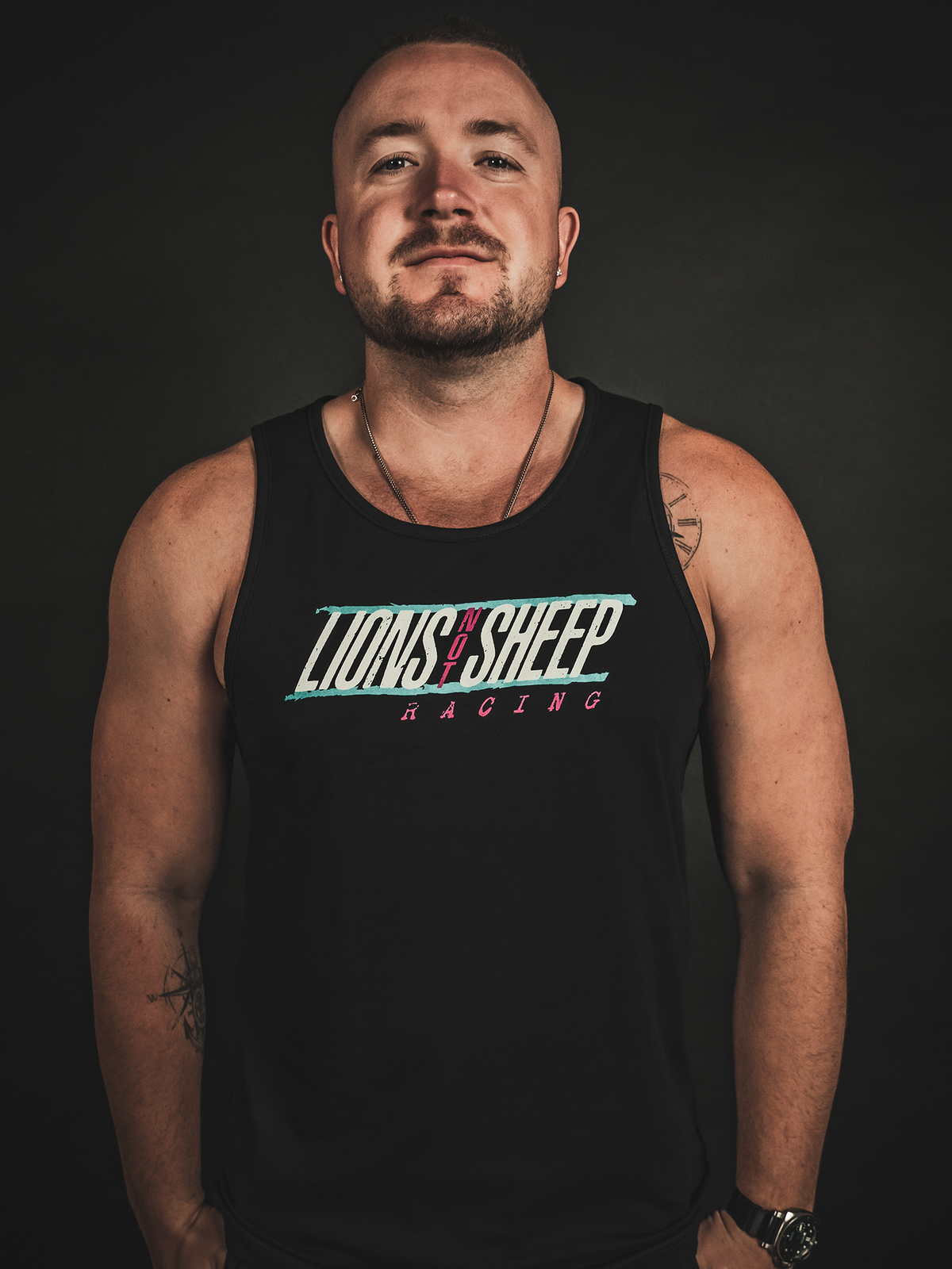 Lions Not Sheep &quot;Shake &amp; Bake&quot; Race Mens Tank - Lions Not Sheep ®
