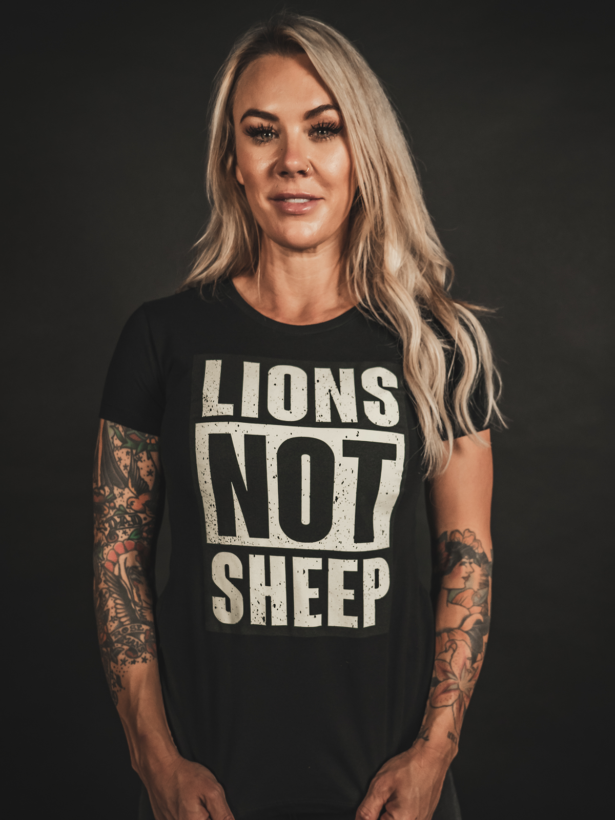 &quot;STRAIGHT OUTTA&quot; LIONS NOT SHEEP Womens Tee - Lions Not Sheep ®