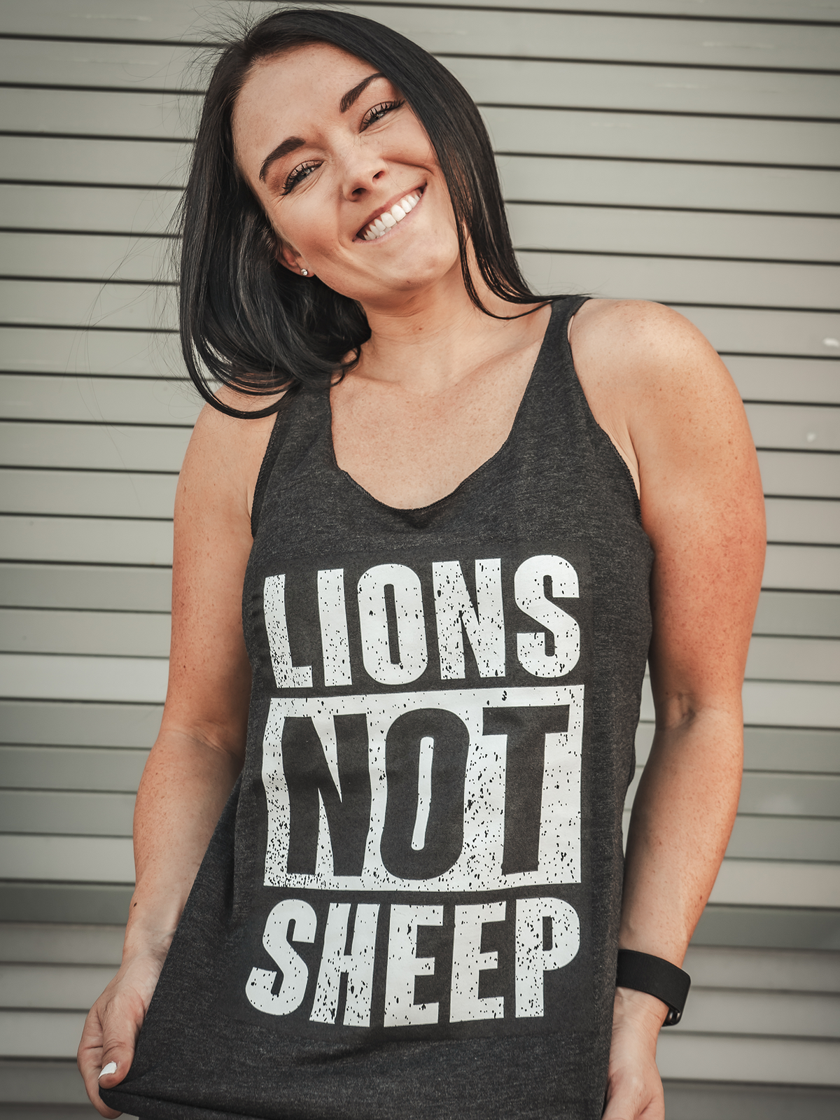 &quot;STRAIGHT OUTTA&quot; LIONS NOT SHEEP Womens Tank - Lions Not Sheep ®