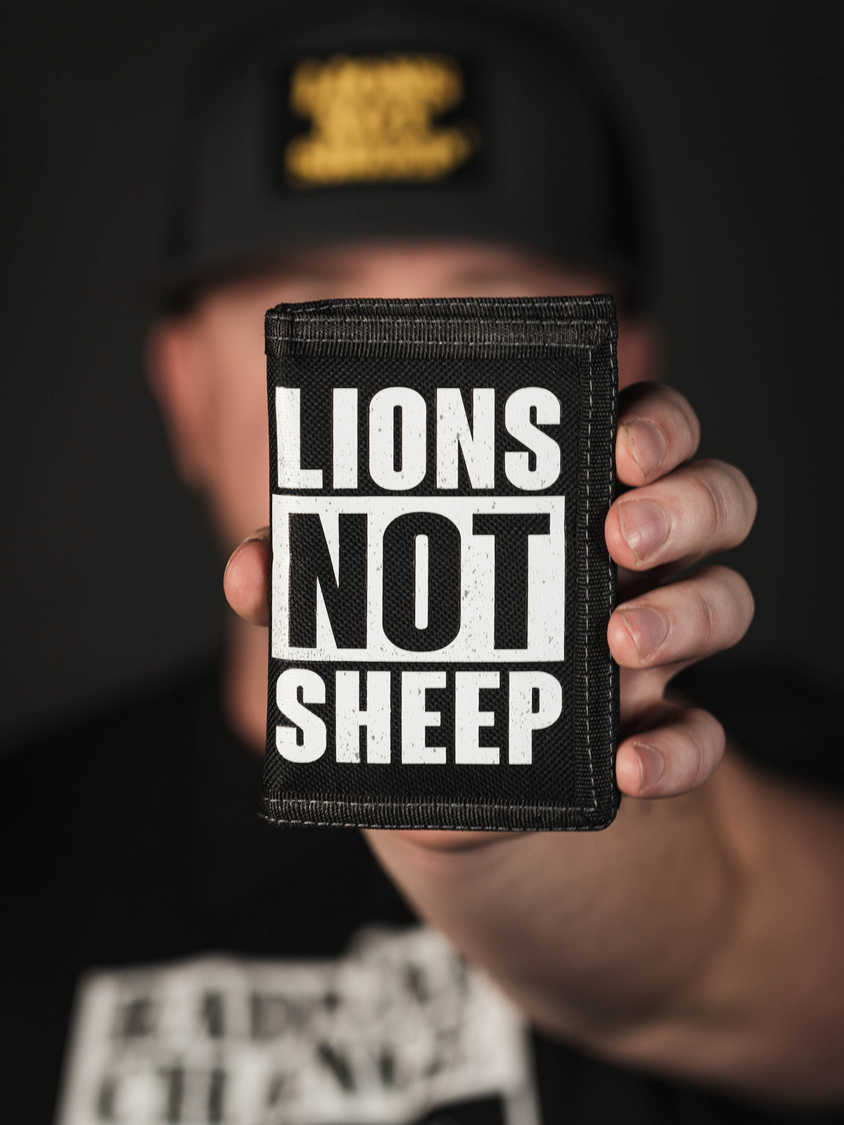 &quot;STRAIGHT OUTTA&quot; Velcro Wallet - Lions Not Sheep ®