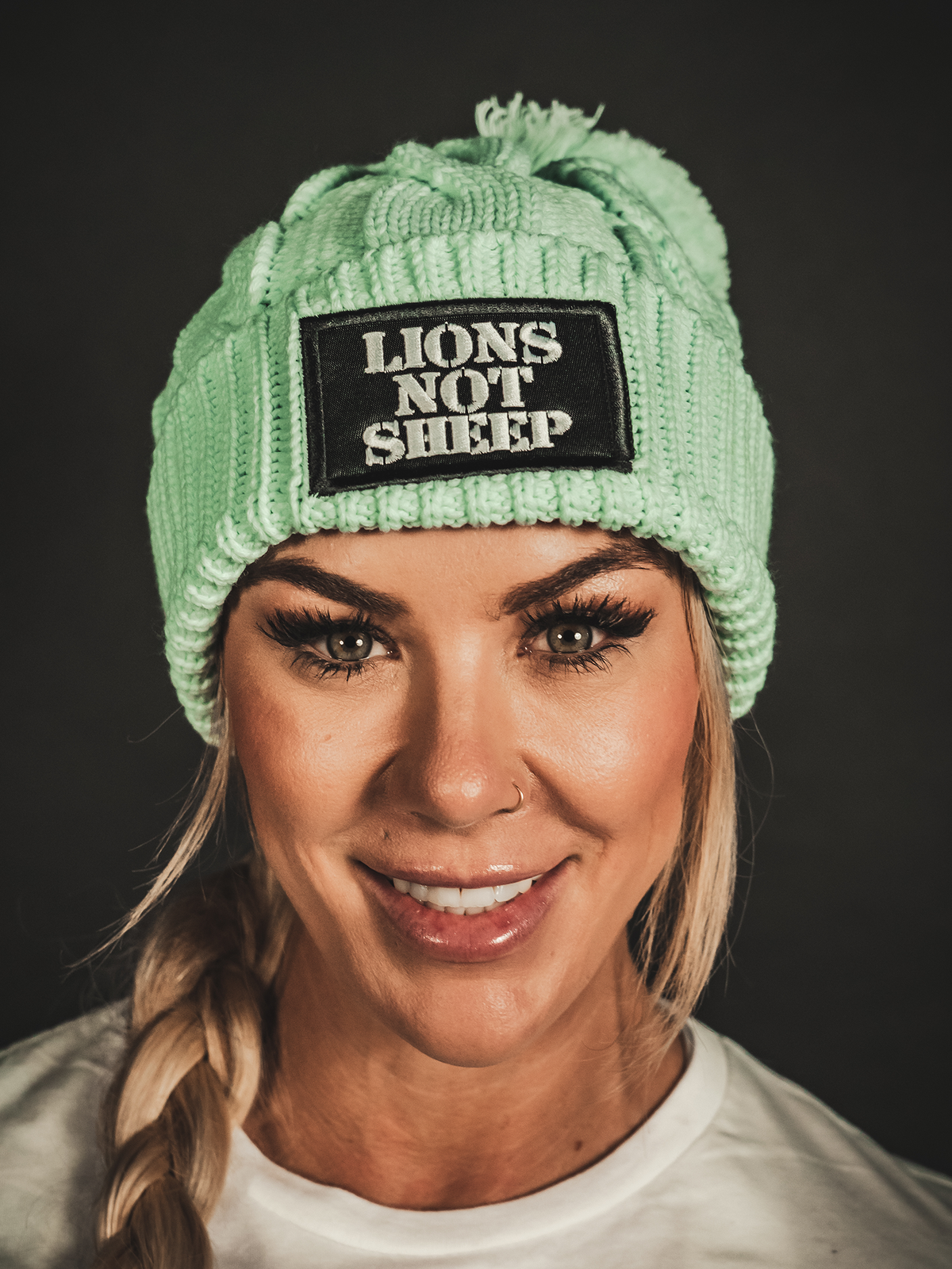 LIONS NOT SHEEP OG Stocking Hat (Aqua) - Lions Not Sheep ®