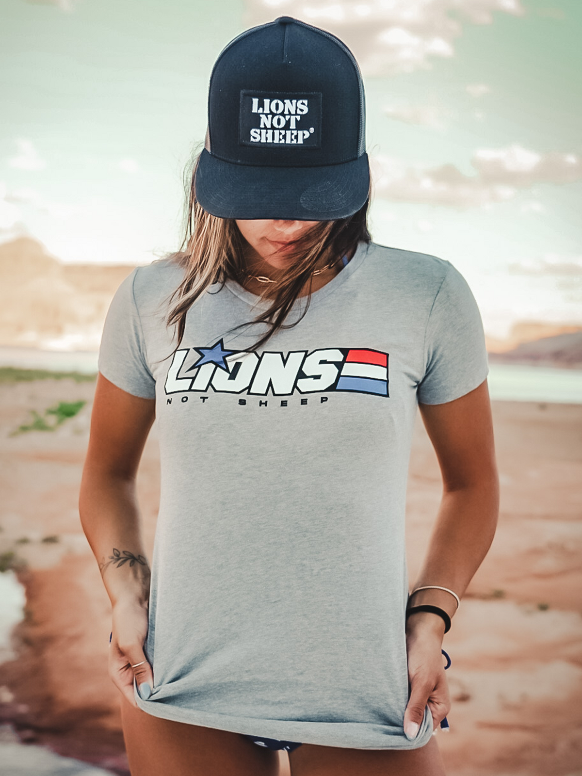 AMERICAN HERO Womens Tee - Lions Not Sheep ®