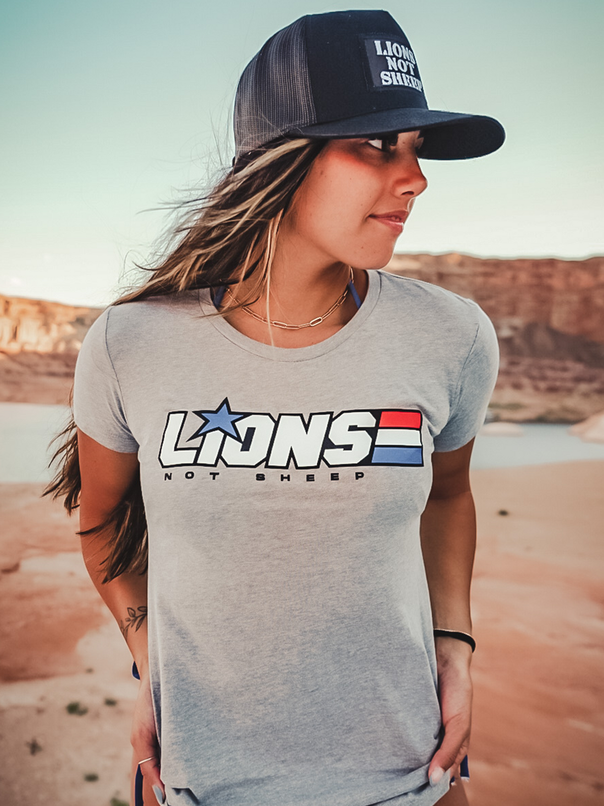 AMERICAN HERO Womens Tee - Lions Not Sheep ®