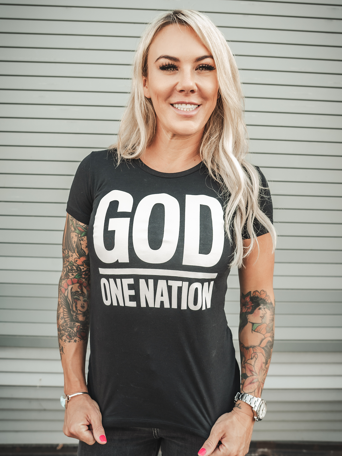 GOD&#39;S NATION Womens Tee - Lions Not Sheep ®