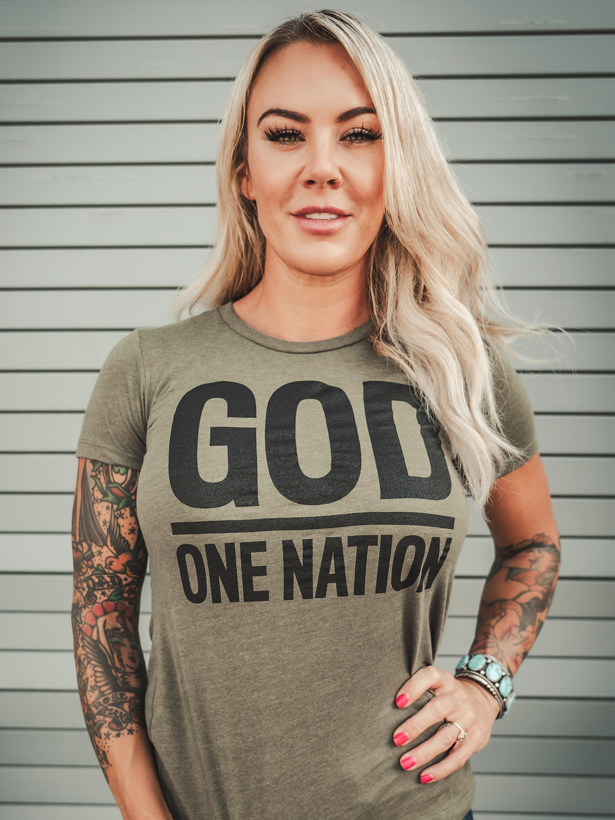 GOD&#39;S NATION Womens Tee - Lions Not Sheep ®