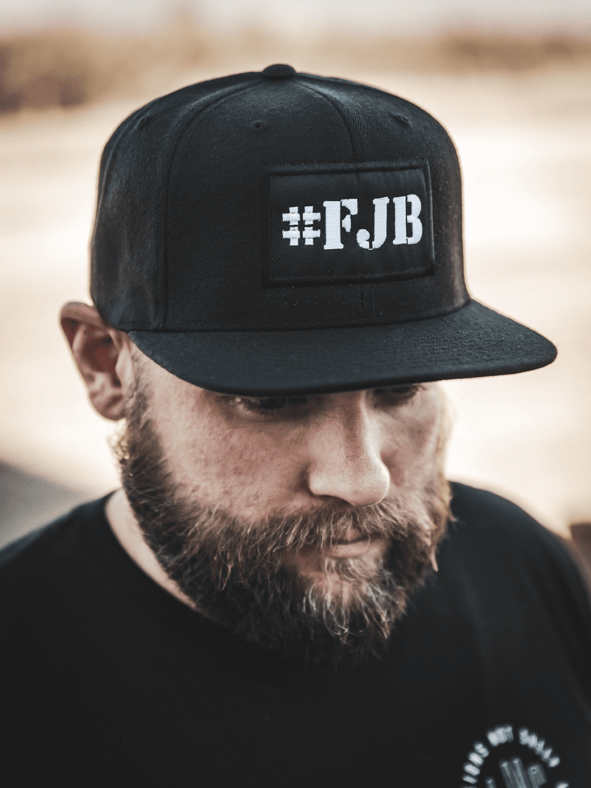 Lions Not Sheep ® FABRIC BACK #FJB Hat (All Black)