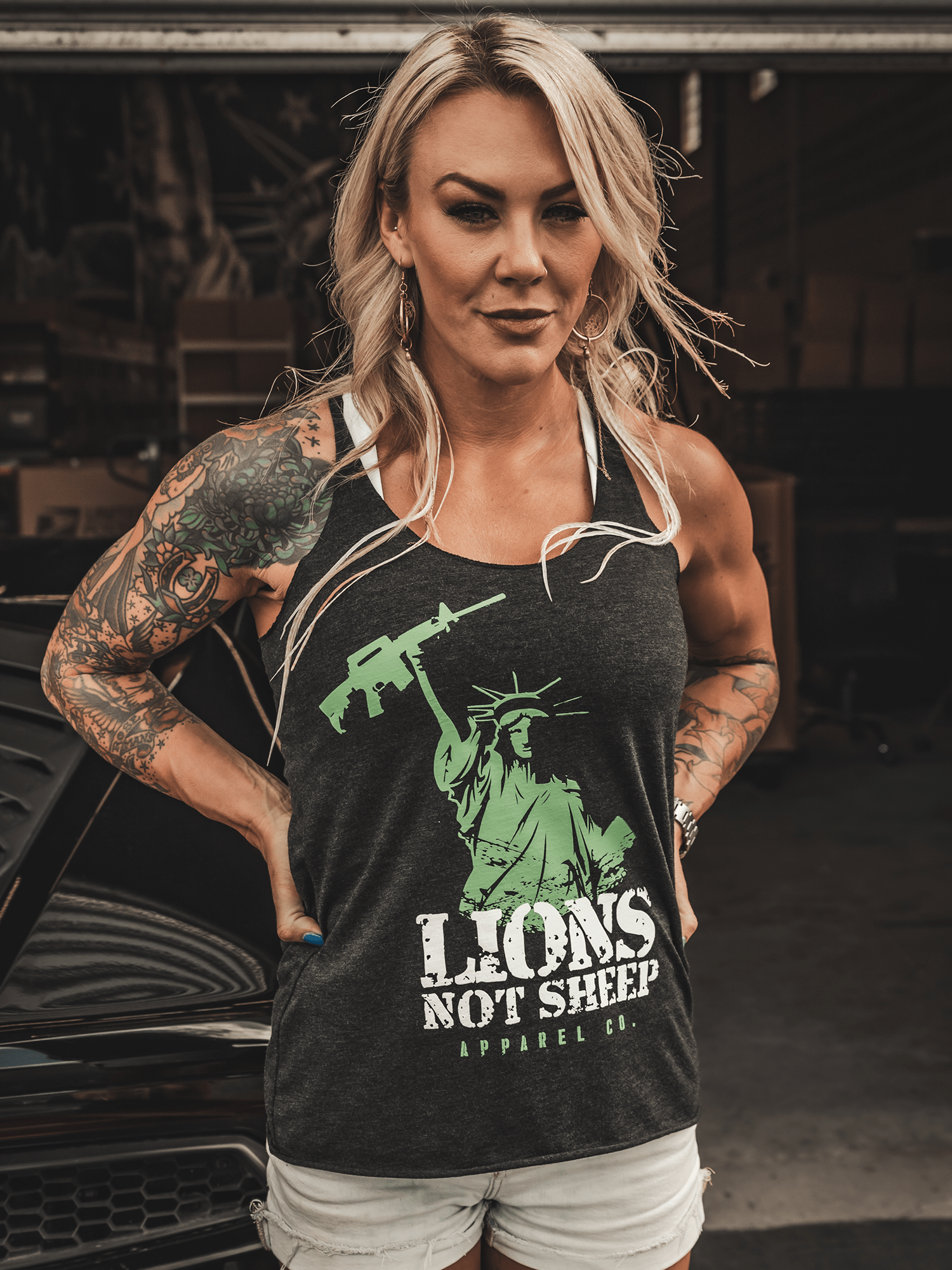 Lions Not Sheep ® LADY LIBERTY Womens Tank