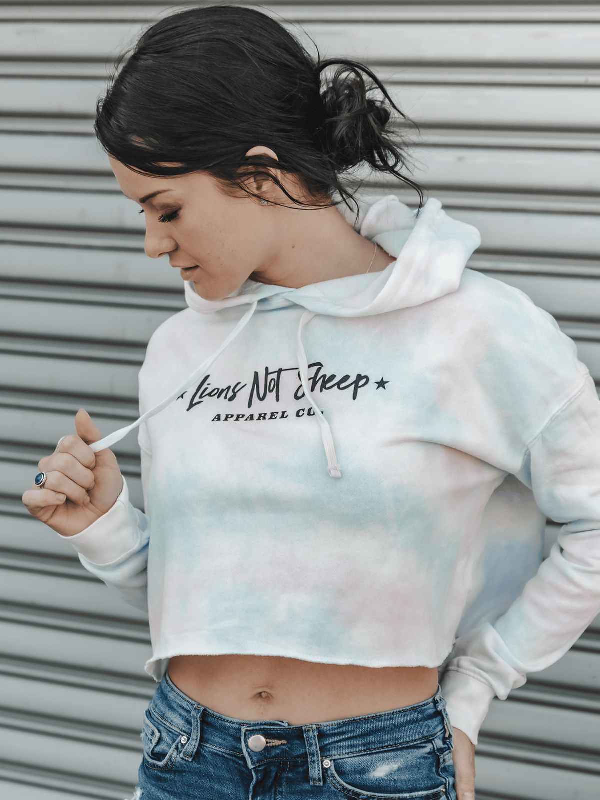 Lions Not Sheep ® LIONS NOT SHEEP APPAREL CO. Womens Crop Top Hoodie (LIMITED EDITION)