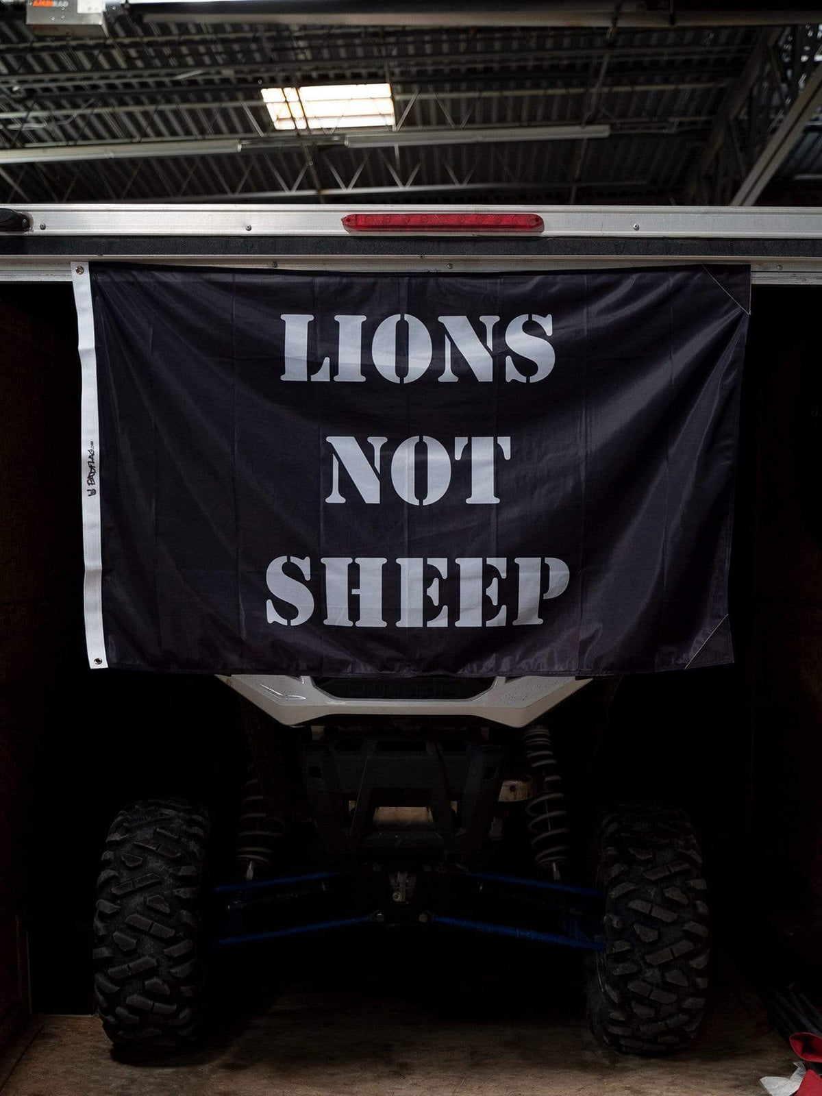LIONS NOT SHEEP Flag (Daily Deal) - Lions Not Sheep ®