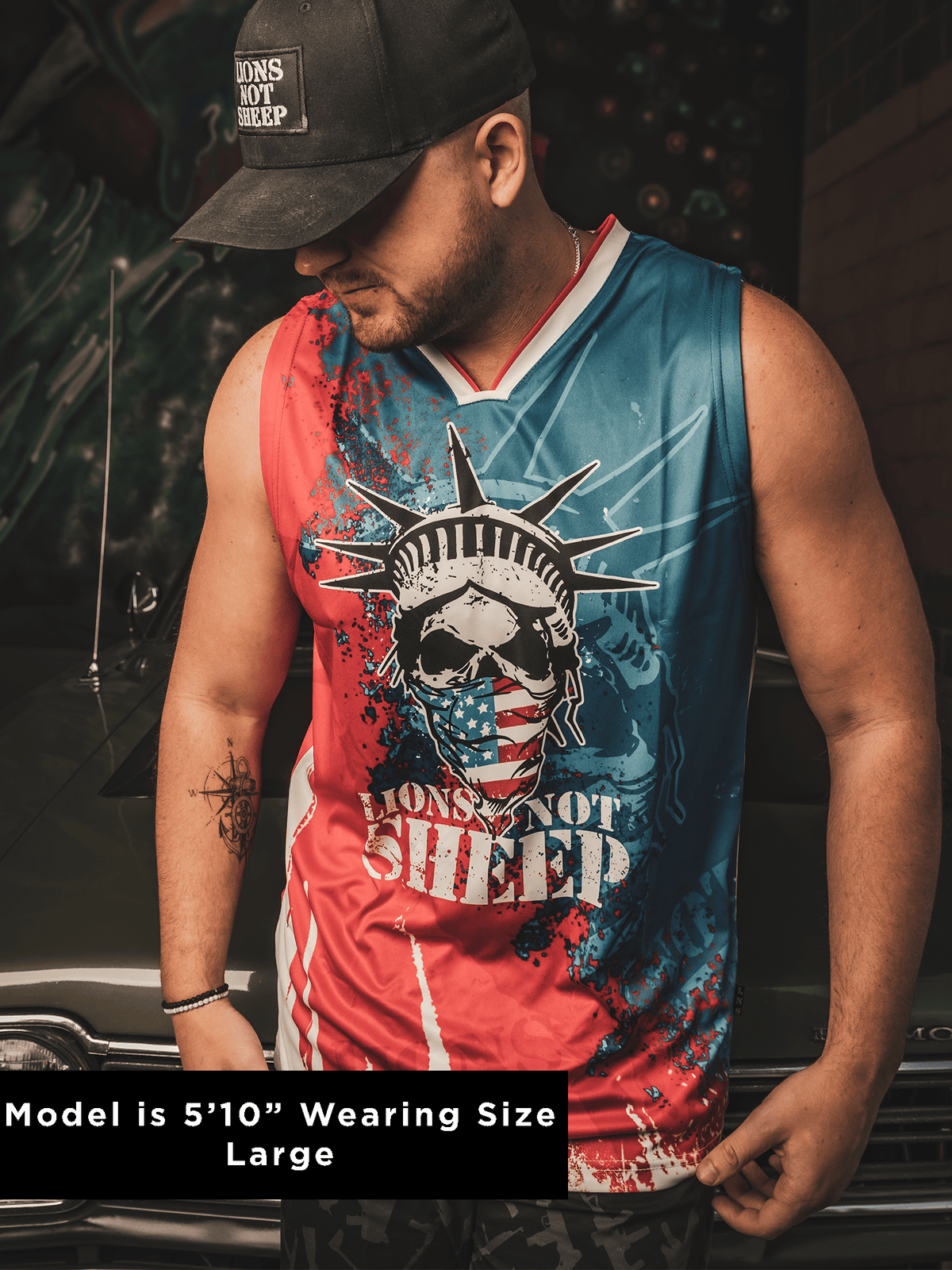 Lions Not Sheep LIONS NOT SHEEP LIBERTY MASK Basketball Jersey