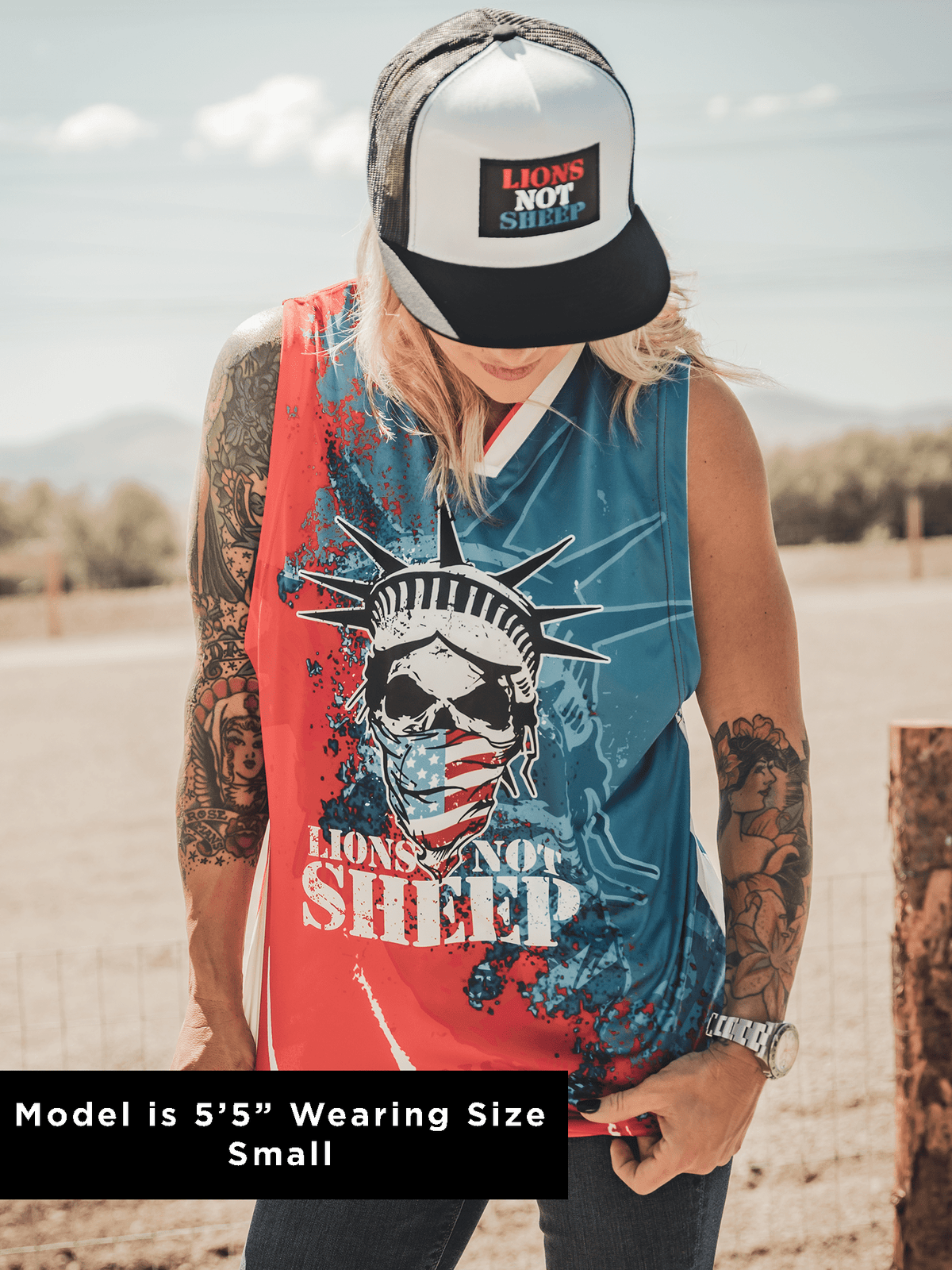 Lions Not Sheep LIONS NOT SHEEP LIBERTY MASK Basketball Jersey