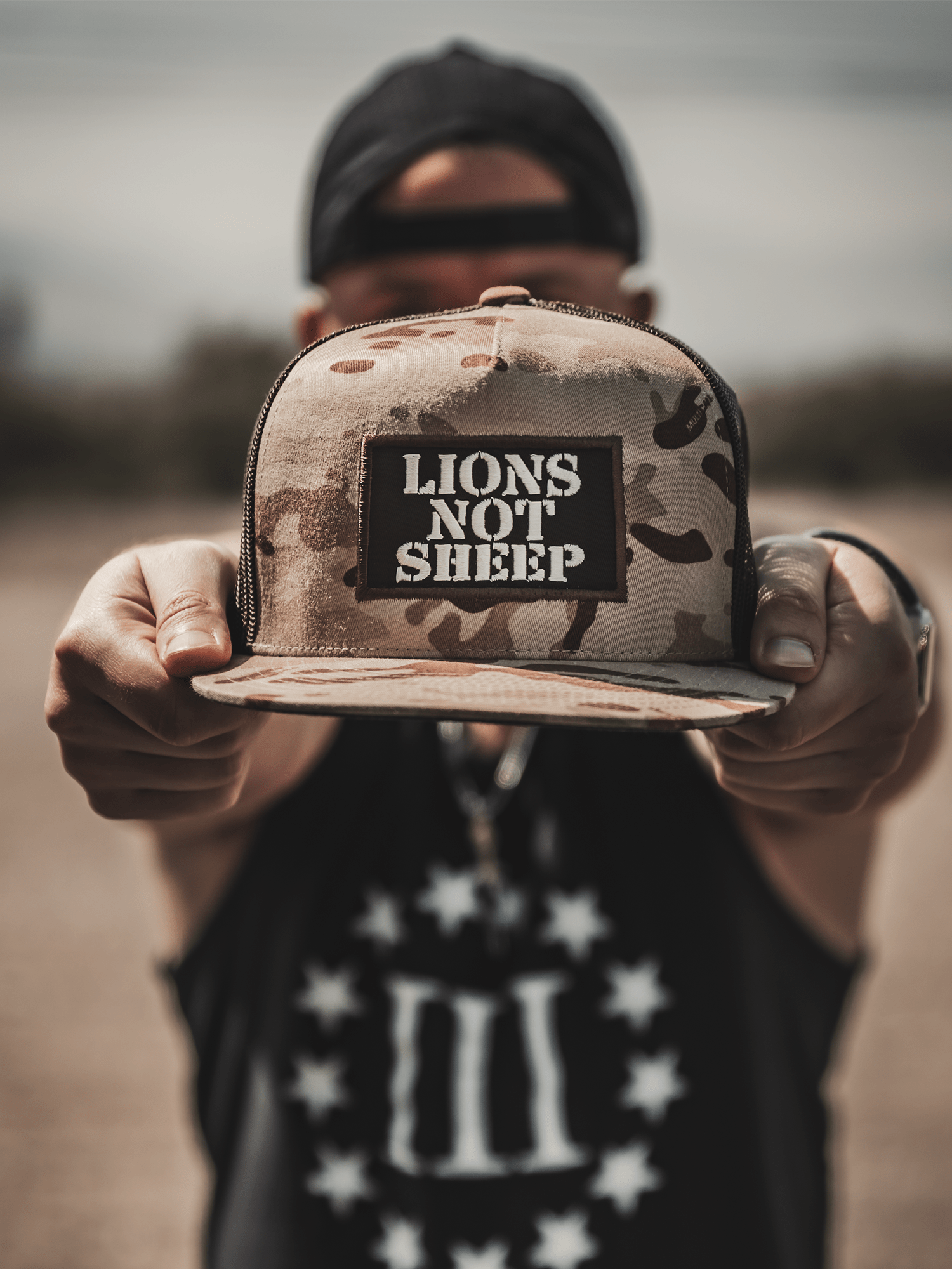 Lions Not Sheep ® Lions Not Sheep OG Camo Hat (Arid Brown)