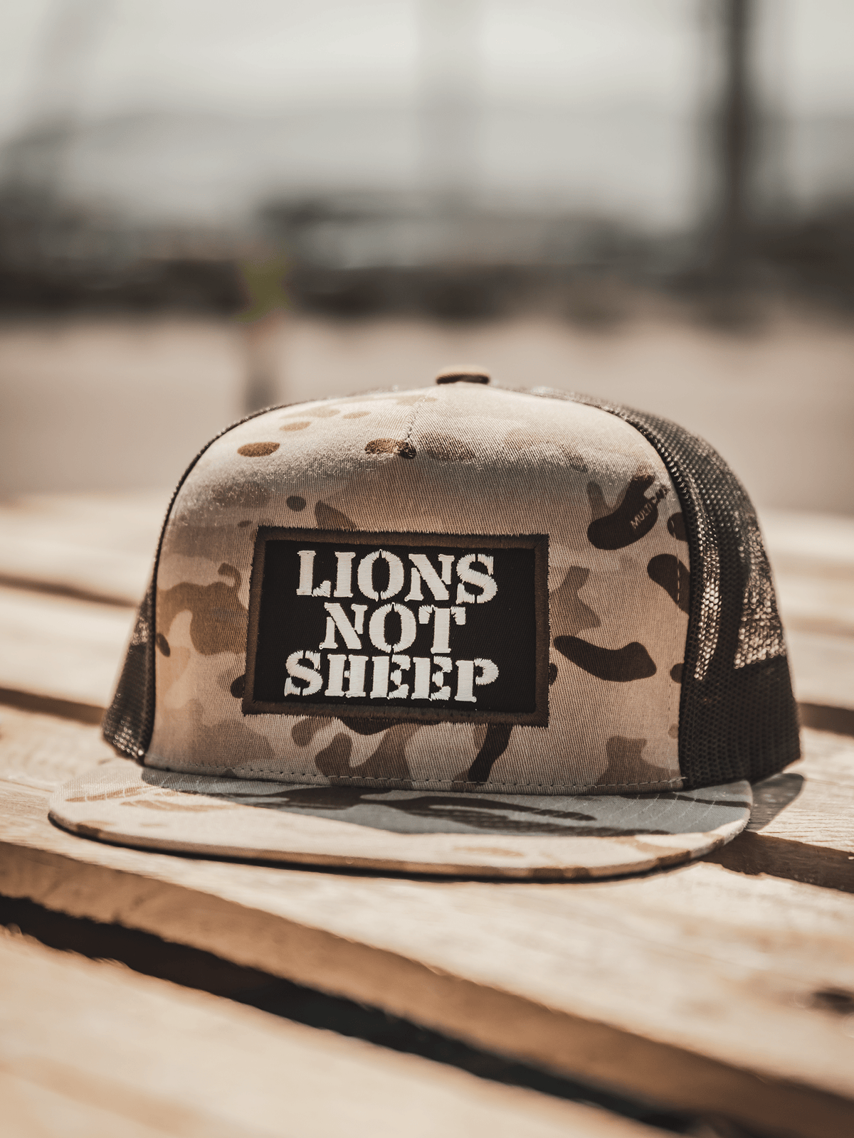 Lions Not Sheep ® Lions Not Sheep OG Camo Hat (Arid Brown)
