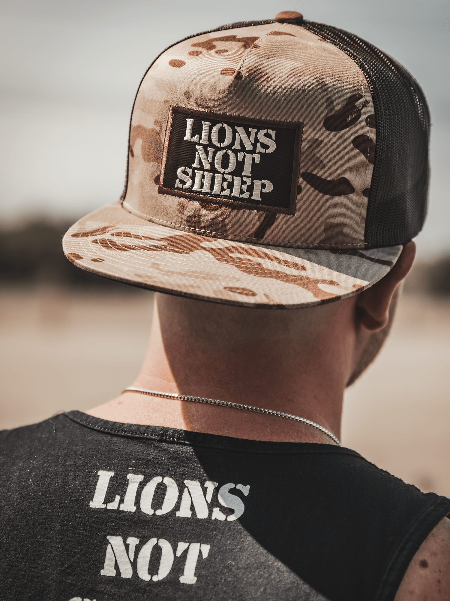 Lions Not Sheep ® Lions Not Sheep OG Camo Hat (Arid Brown)