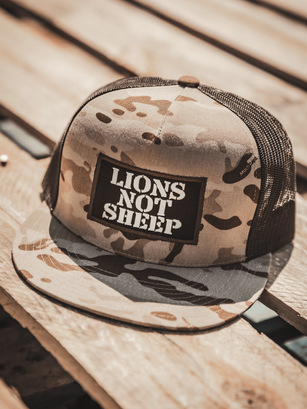 Lions Not Sheep ® Lions Not Sheep OG Camo Hat (Arid Brown)