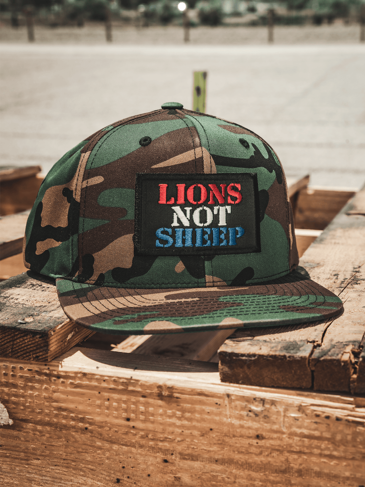 Lions Not Sheep Lions Not Sheep OG Camo Hat (Red, White &amp; Blue)