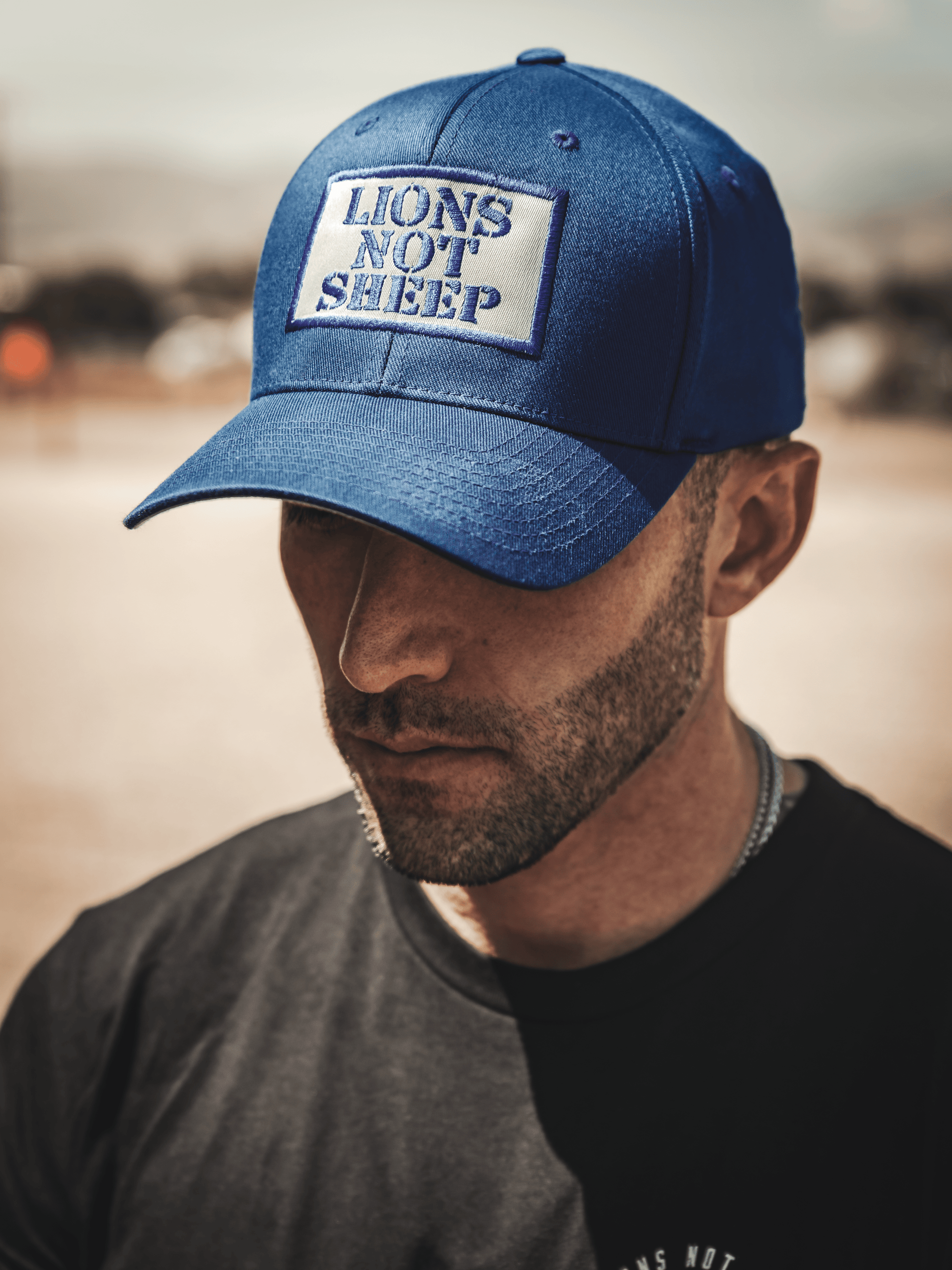 Lions Not Sheep OG Flexfit Hat (Patriot Blue) - Lions Not Sheep ®