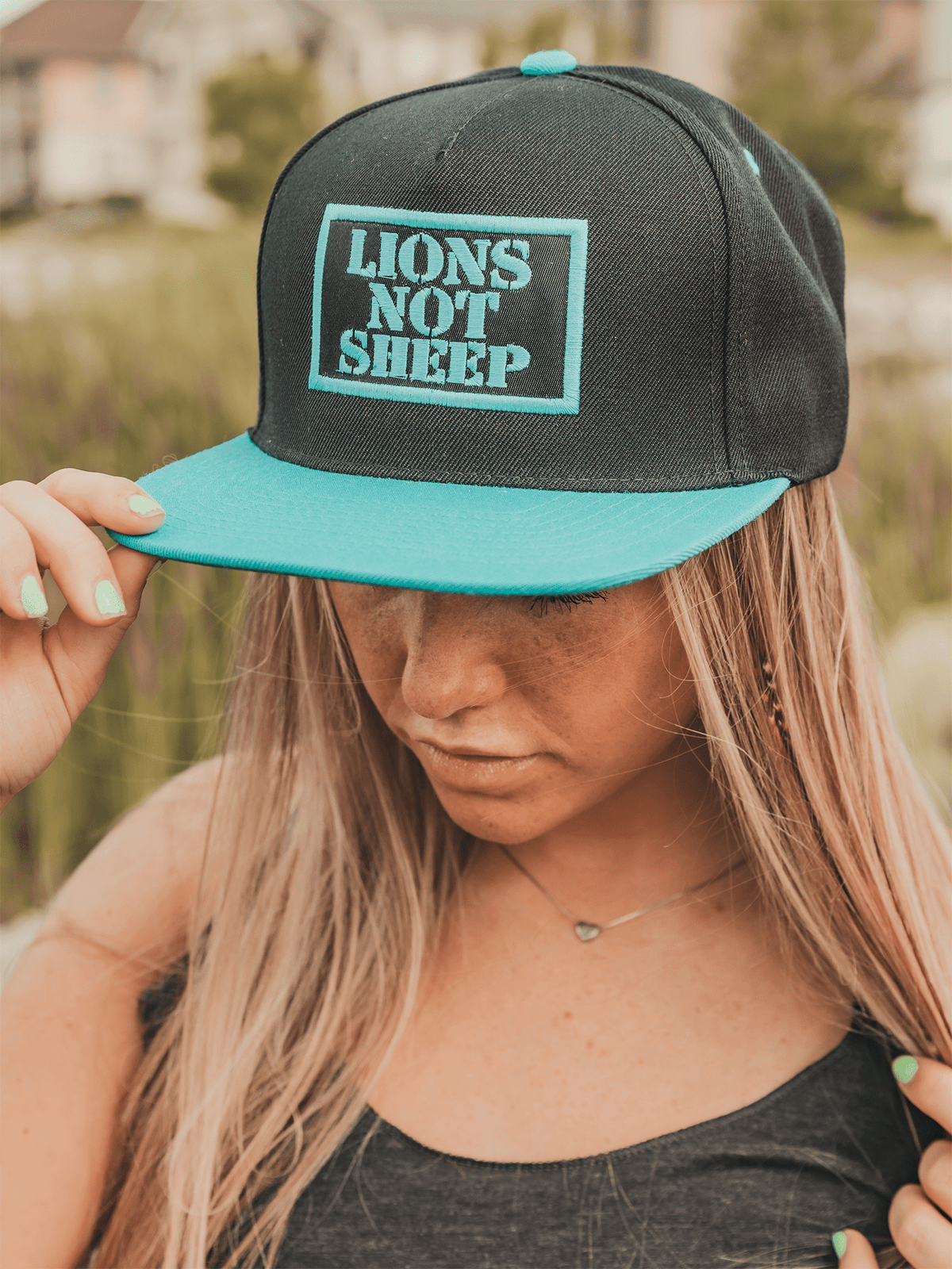 Lions Not Sheep Lions Not Sheep OG Hat (Black / Teal)