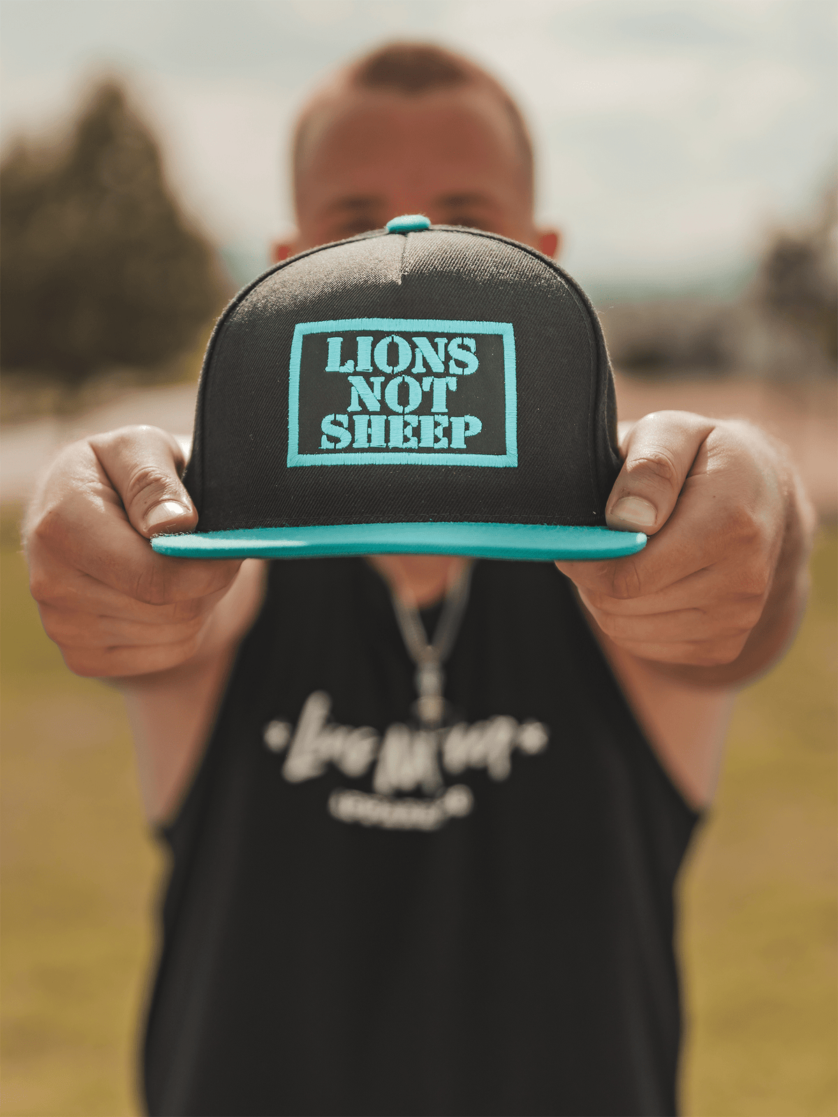 Lions Not Sheep Lions Not Sheep OG Hat (Black / Teal)