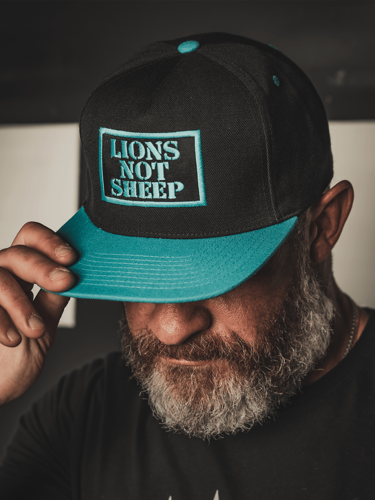 Lions Not Sheep Lions Not Sheep OG Hat (Black / Teal)