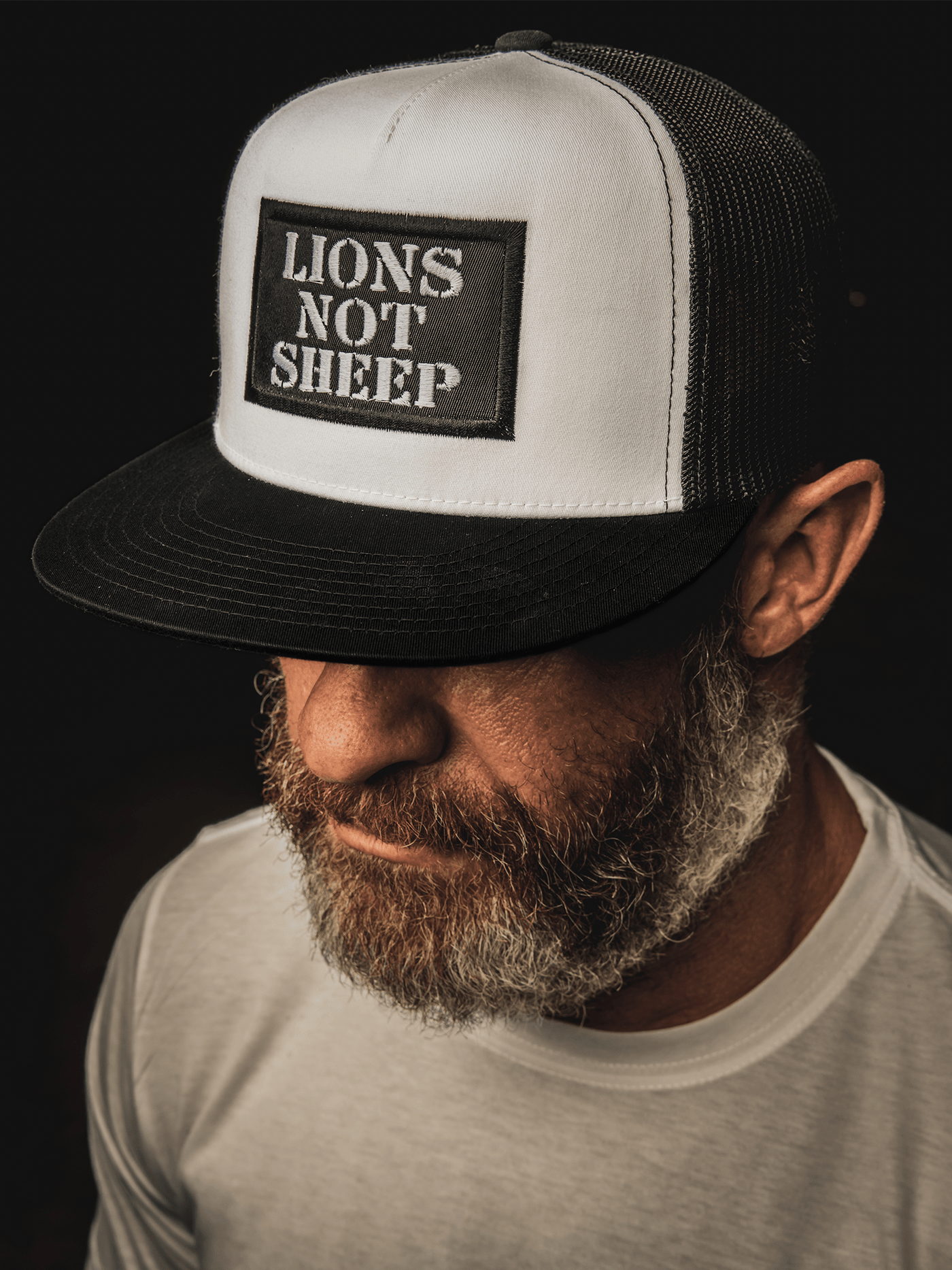 Killin It Klothing Hats Lions Not Sheep OG Hat (White / Black)