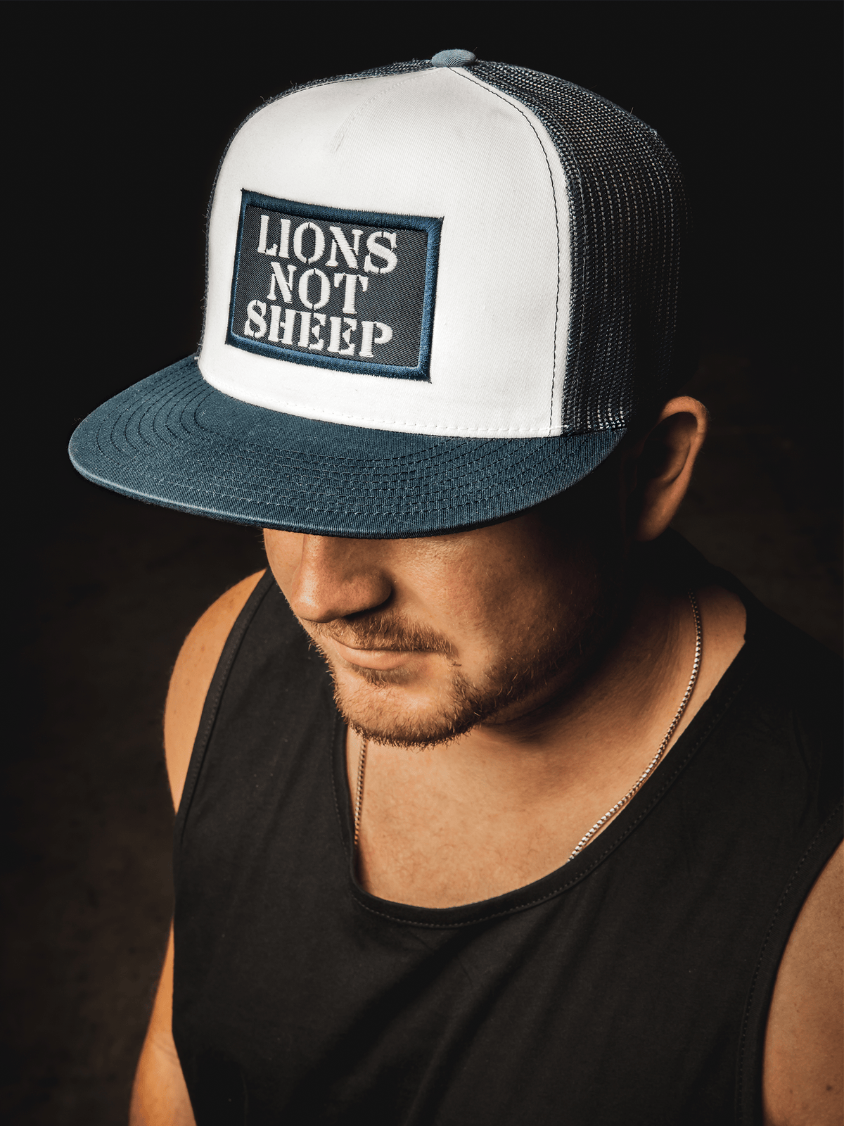 Lions Not Sheep OG Hat (White / Blue) - Lions Not Sheep