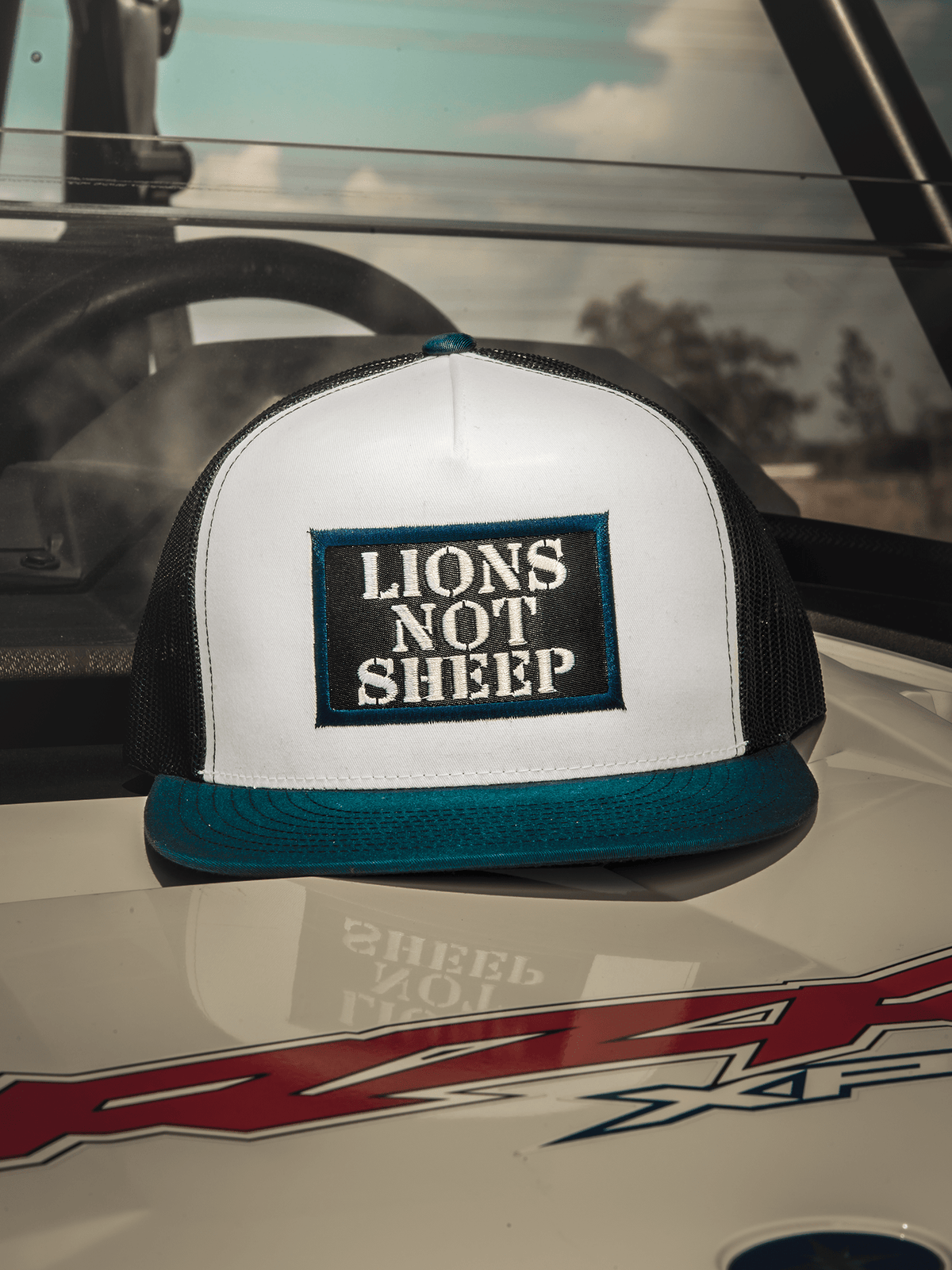 Lions Not Sheep OG Hat (White / Blue) - Lions Not Sheep