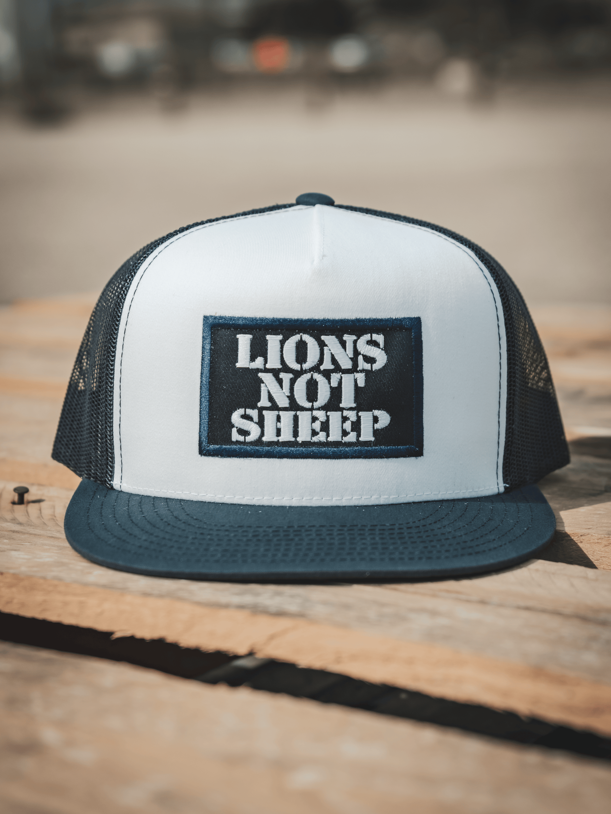 Killin It Klothing Hats Lions Not Sheep OG Hat (White / Blue)