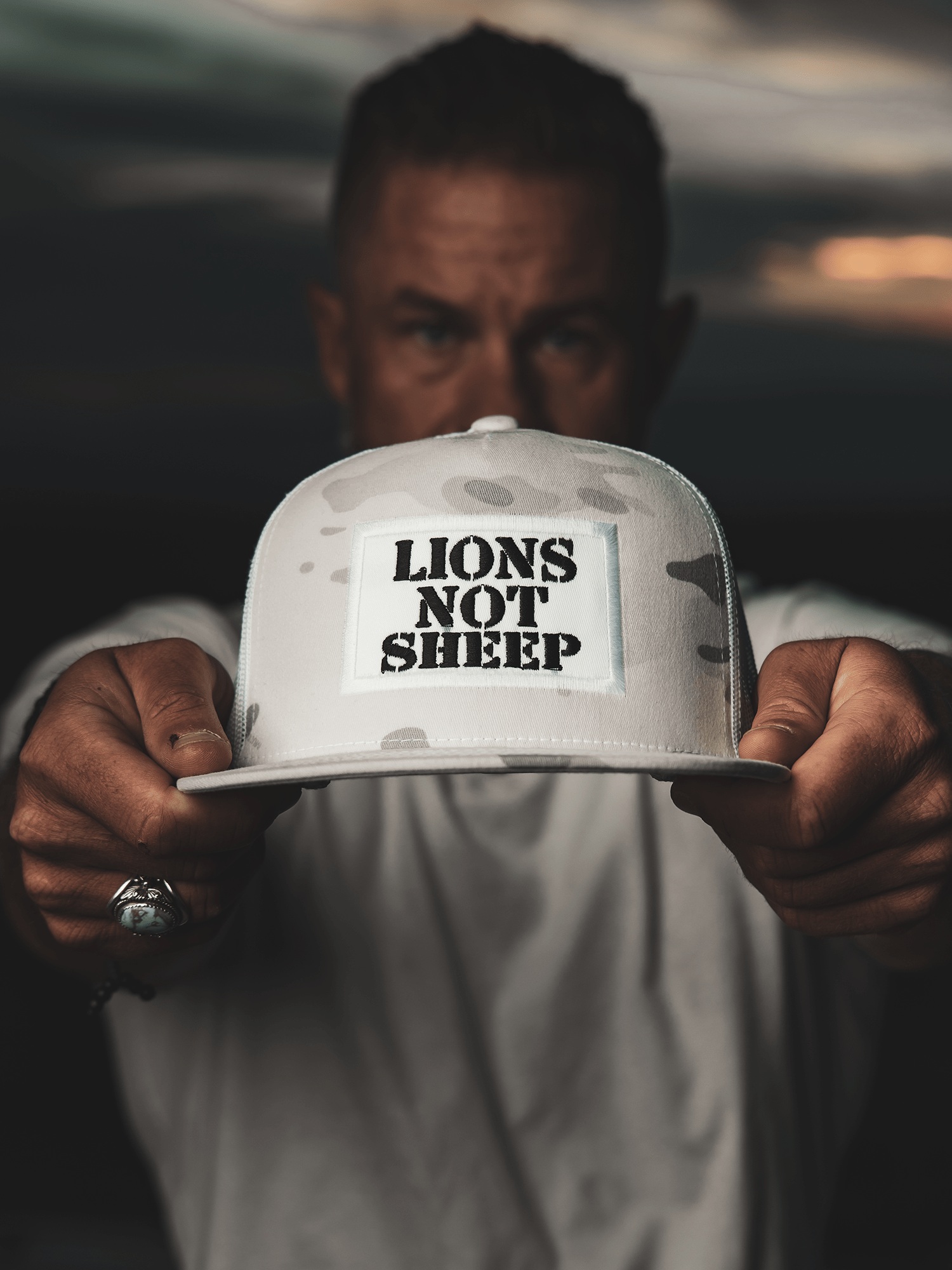 Killin It Klothing Hats LIONS NOT SHEEP OG HAT (White Camo) LIMITED EDITION