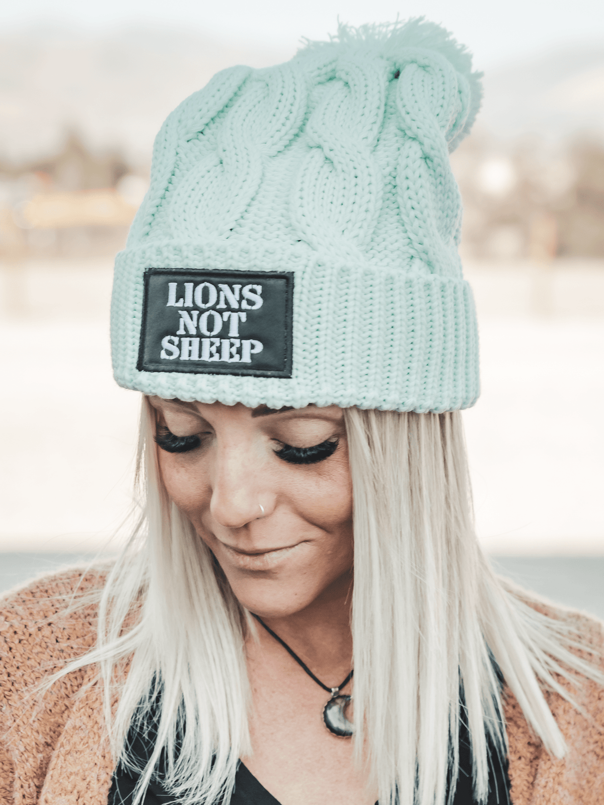 Lions Not Sheep ® LIONS NOT SHEEP OG Stocking Hat (Aqua)