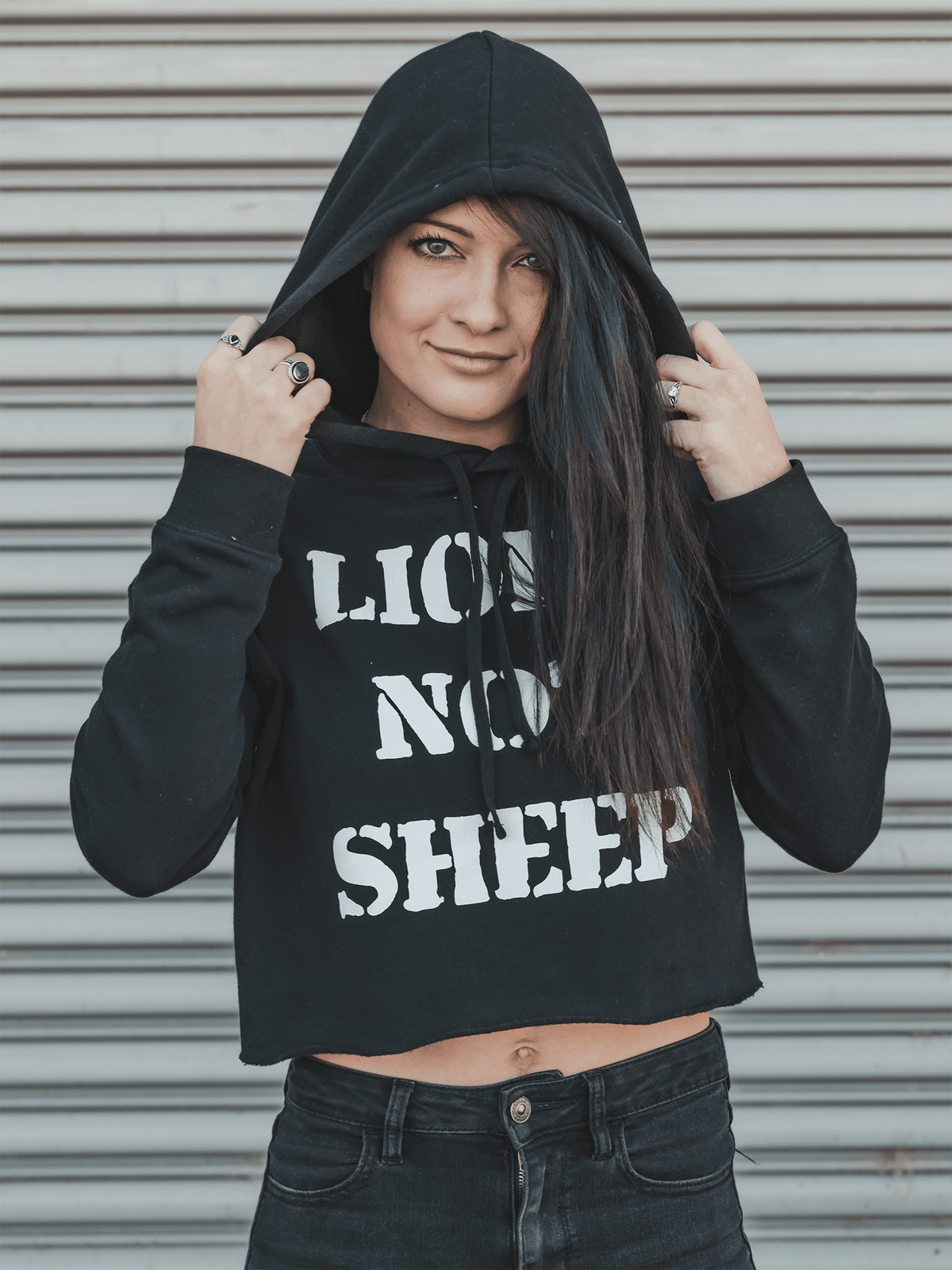 YBA Shirts Tanks LIONS NOT SHEEP OG Womens Crop Top Hoodie