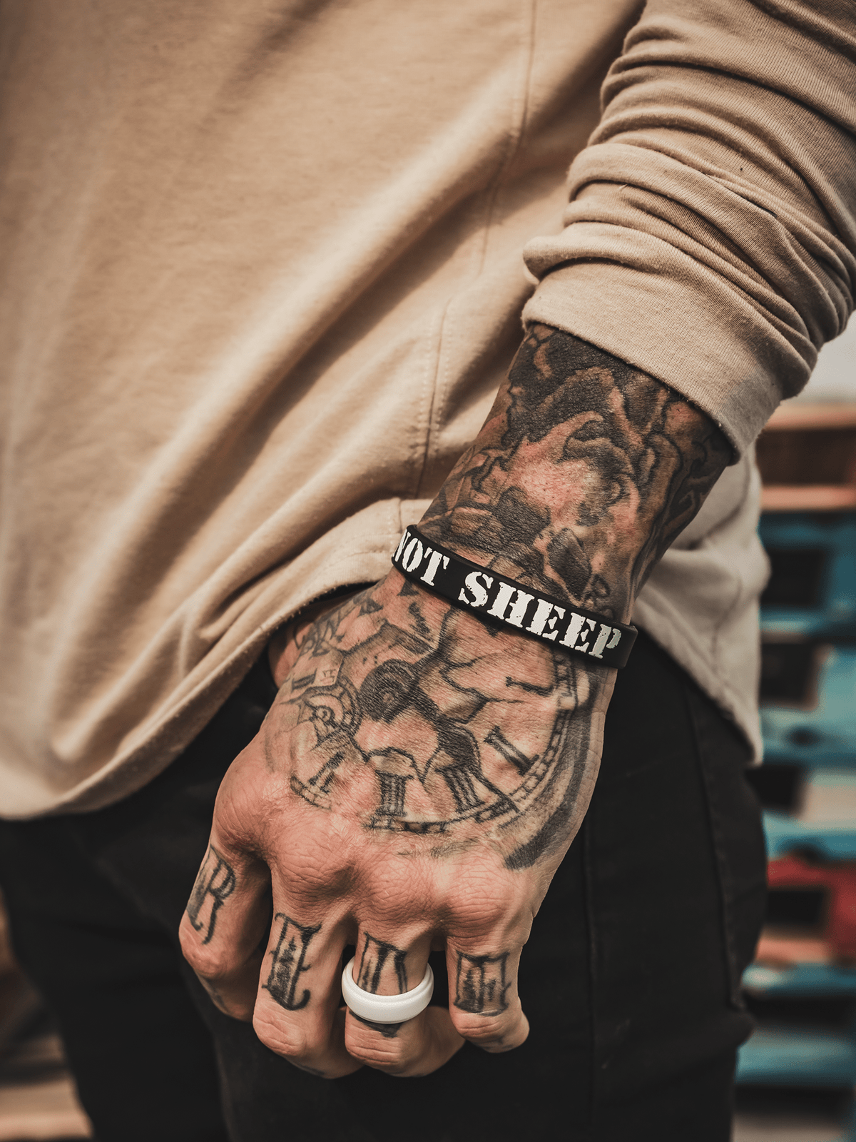 Lion logo hand band tattoo | Band tattoo, Forearm band tattoos, Small hand  tattoos