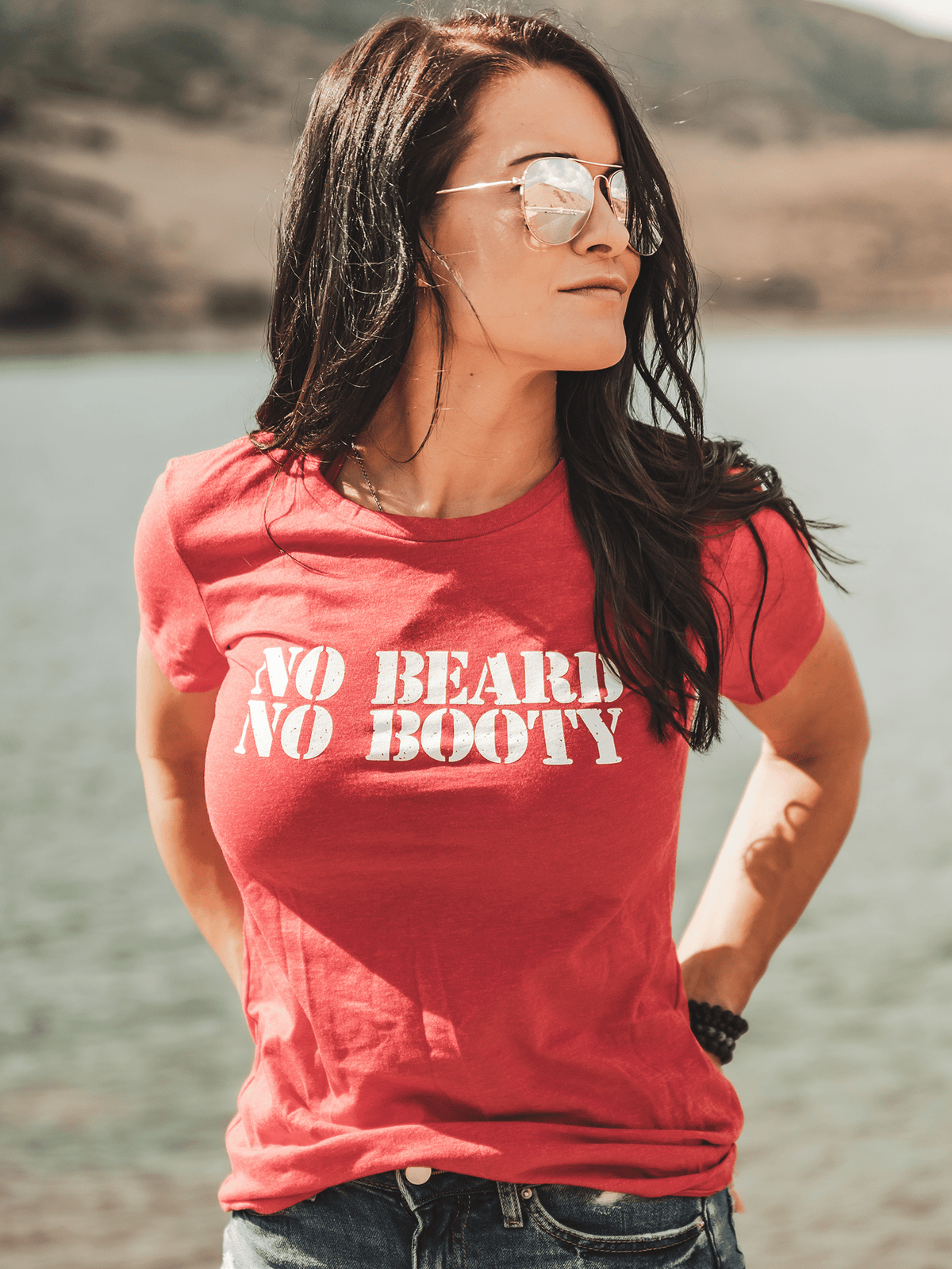 YBA Shirts T-Shirts NO BEARD NO BOOTY Womens Tee