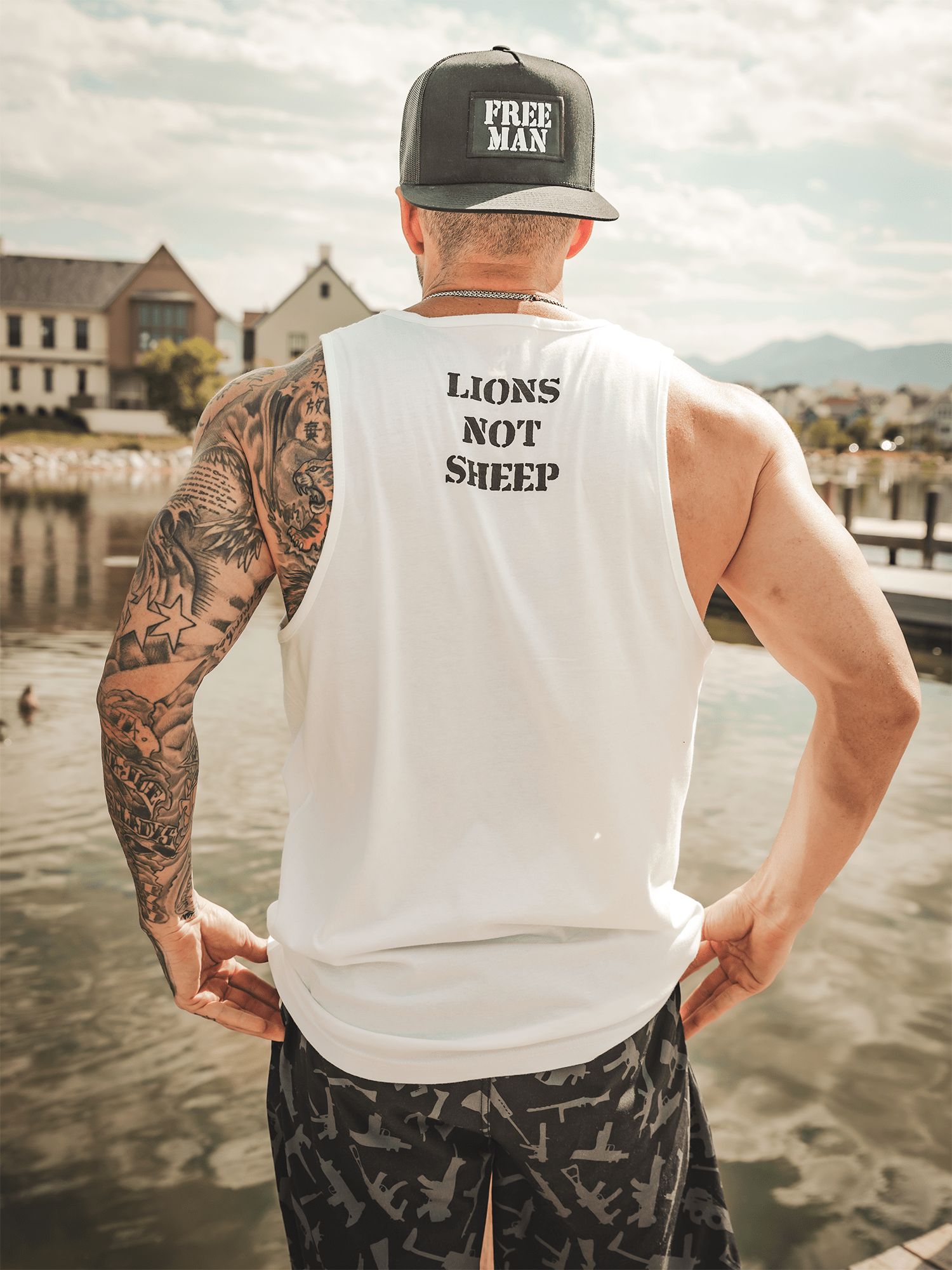 YBA Shirts Tanks "STRAIGHT OUTTA" LIONS NOT SHEEP Mens Tank