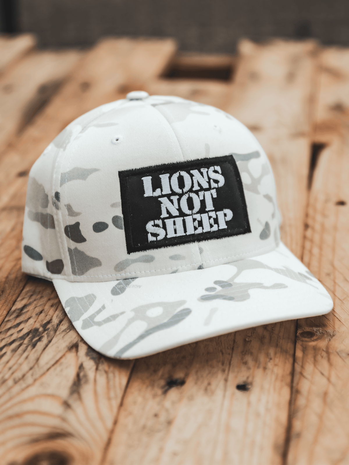 Lions Not Sheep ® Lions Not Sheep OG Dad Hat (White Camo)